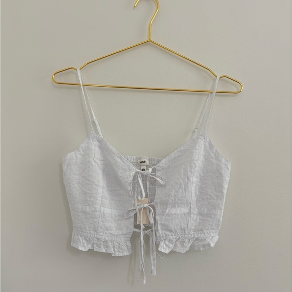 NEW Aerie Woven Lace Up Crop Top Size Small NWT - Picture 2 of 5